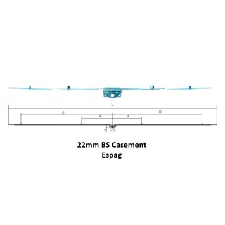22mm Bs Casement Espag for UPVC Windows & Doors by Simmply Perfect, Hyderabad