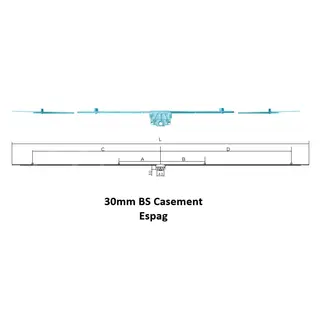 30mm Bs Casement Espag for UPVC Windows & Doors by Simmply Perfect, Hyderabad