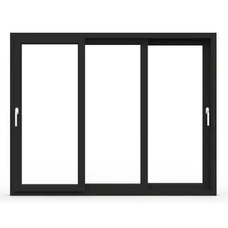 Black Laminated UPVC 112 Series 3-Track 3-Panel Sliding Door by Simmply Perfect, Hyderabad