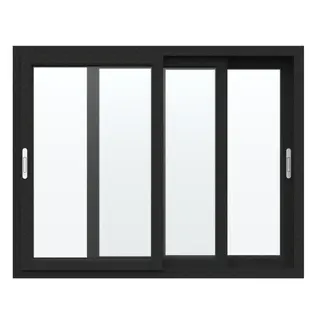 Black Laminated UPVC 112 Series 3-Track 3-Panel Sliding Window by Simmply Perfect, Hyderabad