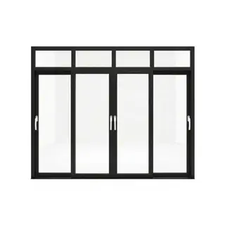 Black Laminated UPVC 112 Series 3-Track 4-Panel Combination Sliding Door with Top Fix by Simmply Perfect, Hyderabad
