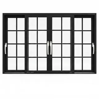 Black Laminated UPVC 112 Series 3-Track 4-Panel French Sliding Door by Simmply Perfect, Hyderabad
