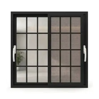 Black Laminated UPVC 112 Series 3-Track French 2p Sliding Door by Simmply Perfect, Hyderabad