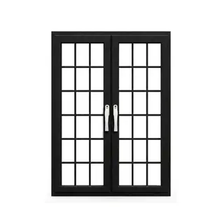 Black Laminated UPVC 60 Series French Double Casement Door by Simmply Perfect, Hyderabad