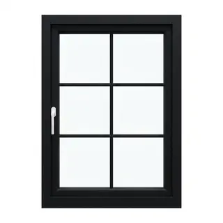 Black Laminated UPVC 60 Series French Single Casement Window by Simmply Perfect, Hyderabad