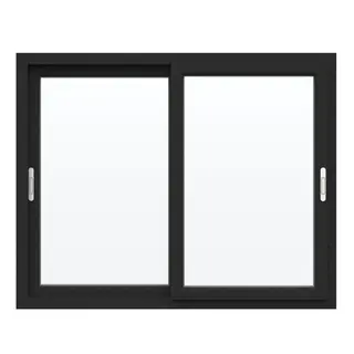 Black Laminated UPVC 62 Series 2-Track 2-Panel Sliding Window by Simmply Perfect, Hyderabad