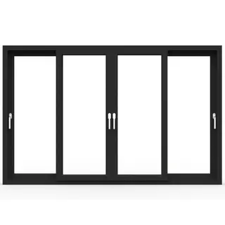 Black Laminated UPVC 62 Series 2-Track 4-Panel Sliding Door by Simmply Perfect, Hyderabad