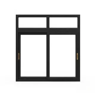 Black Laminated UPVC 62 Series 2-Track Combination Sliding Window with Top Fixed by Simmply Perfect, Hyderabad