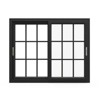 Black Laminated UPVC 62 Series 2-Track French Sliding Window by Simmply Perfect, Hyderabad