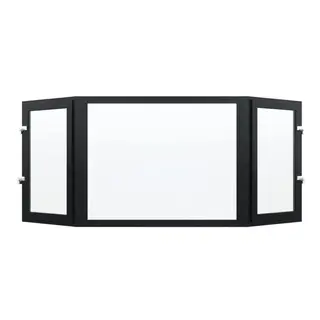 Black Laminated UPVC Bay Window Front Fixed, At Sides Outswing Openable by Simmply Perfect, Hyderabad