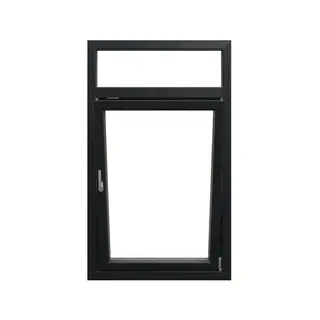 Black Laminated UPVC Combination Window Tilt and Turn with Top Fixed by Simmply Perfect, Hyderabad