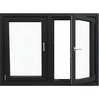 Black Laminated UPVC Double Casement Window by Simmply Perfect, Hyderabad