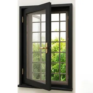 Black Laminated UPVC Single Casement Window is with Mesh and Grill by Simmply Perfect, Hyderabad