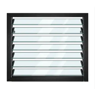 Black Laminated UPVC Ventilator Design 12 by Simmply Perfect, Hyderabad