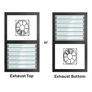 Black Laminated UPVC Ventilator Design 5 by Simmply Perfect, Hyderabad