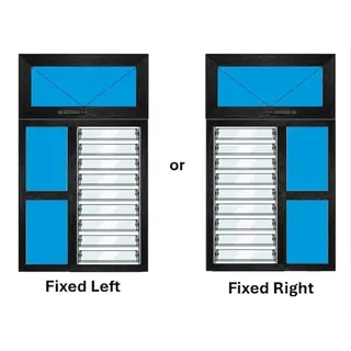 Black Laminated UPVC Ventilator Design 8 by Simmply Perfect, Hyderabad