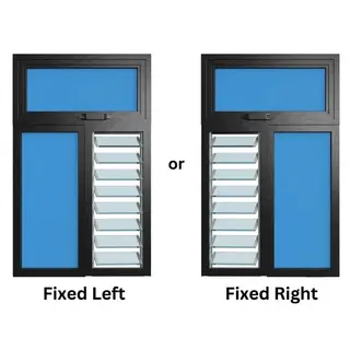 Black Laminated UPVC Ventilator Design 9 by Simmply Perfect, Hyderabad
