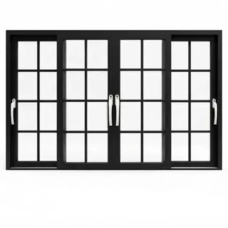 Black UPVC 112 Series 3-Track 4-Panel French Sliding Door by Simmply Perfect, Hyderabad