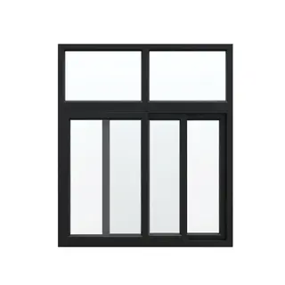 Black UPVC 112 Series 3-Track Combination Sliding Window with Top Fix by Simmply Perfect, Hyderabad