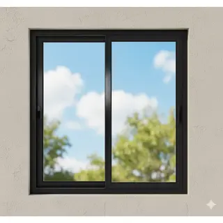 Black UPVC 2-Track Sliding Window by Simmply Perfect, Hyderabad