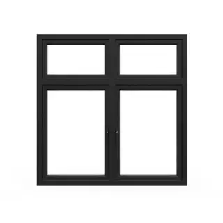 Black UPVC 60 Series Combination Double Casement Window by Simmply Perfect, Hyderabad