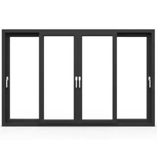 Black UPVC 62 Series 2-Track 4-Panel Sliding Door by Simmply Perfect, Hyderabad