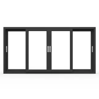 Black UPVC 62 Series 2-Track 4-Panel Sliding Window by Simmply Perfect, Hyderabad