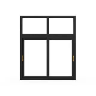 Black UPVC 62 Series 2-Track Combination Sliding Window with Top Fixed by Simmply Perfect, Hyderabad