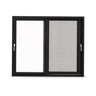 Black UPVC 90 Series 2.5-Track 2-Panel Sliding Door with Mesh by Simmply Perfect, Hyderabad