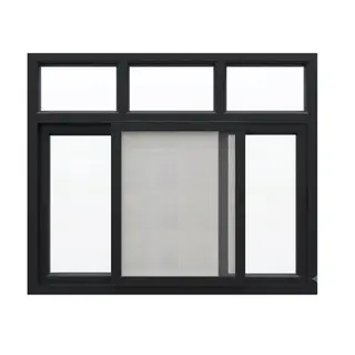 Black UPVC 90 Series 2.5-Track Combination Sliding Window with Top Fix by Simmply Perfect, Hyderabad