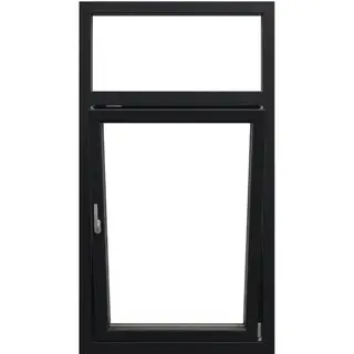 Black UPVC Combination Window Tilt and Turn with Top Fixed by Simmply Perfect, Hyderabad