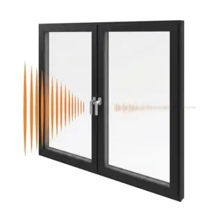 Black UPVC Double Casement Soundproof Window – view 2 by Simmply Perfect, Hyderabad