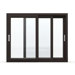 Brown UPVC 112 Series 3-Track 3-Panel Sliding Window by Simmply Perfect, Hyderabad