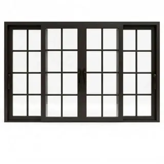 Brown UPVC 112 Series 3-Track 4-Panel French Sliding Door by Simmply Perfect, Hyderabad