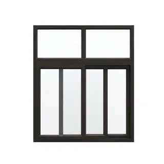 Brown UPVC 112 Series 3-Track Combination Sliding Window with Top Fix by Simmply Perfect, Hyderabad