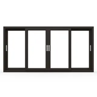Brown UPVC 62 Series 2-Track 4-Panel Sliding Window by Simmply Perfect, Hyderabad