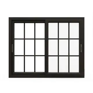 Brown UPVC 62 Series 2-Track French Sliding Window by Simmply Perfect, Hyderabad