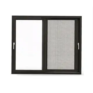 Brown UPVC 90 Series 2.5-Track 2-Panel Sliding Door with Mesh by Simmply Perfect, Hyderabad