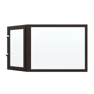 Brown UPVC Bay Window Front Fixed, Side Outswing Openable by Simmply Perfect, Hyderabad