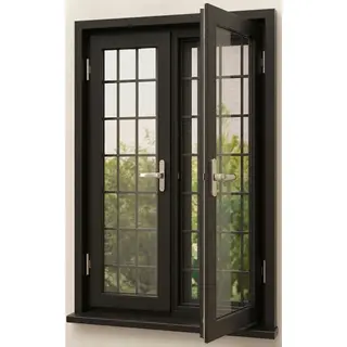 Brown UPVC Double Casement Window is with Mesh and Grill by Simmply Perfect, Hyderabad