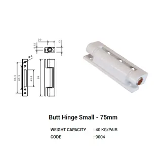 Butt Hinge Small 75mm for UPVC Windows & Doors by Simmply Perfect, Hyderabad