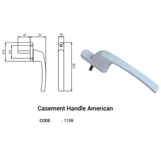 Casement Handle American for UPVC Windows & Doors by Simmply Perfect, Hyderabad