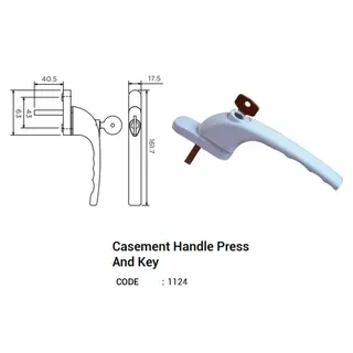 Casement Handle Press And Key for UPVC Windows & Doors by Simmply Perfect, Hyderabad