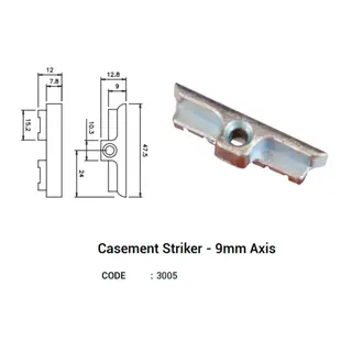 Casement Striker 9mm Axis for UPVC Windows & Doors by Simmply Perfect, Hyderabad
