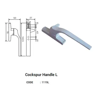 Cockspur Handle L for UPVC Windows & Doors by Simmply Perfect, Hyderabad