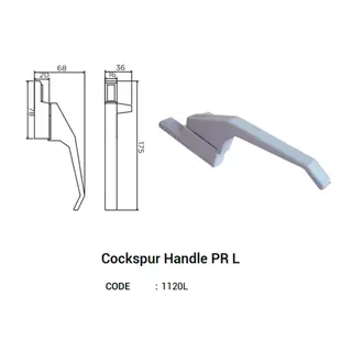 Cockspur Handle Pr L for UPVC Windows & Doors by Simmply Perfect, Hyderabad