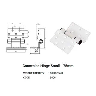 Concealed Hinge Small 75mm for UPVC Windows & Doors by Simmply Perfect, Hyderabad