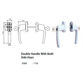 Double Handle With Both Side Keys for UPVC Windows & Doors by Simmply Perfect, Hyderabad