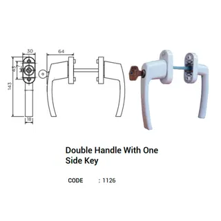 Double Handle With One Side Key for UPVC Windows & Doors by Simmply Perfect, Hyderabad