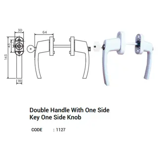 Double Handle With One Side Key One Side Knob for UPVC Windows & Doors by Simmply Perfect, Hyderabad
